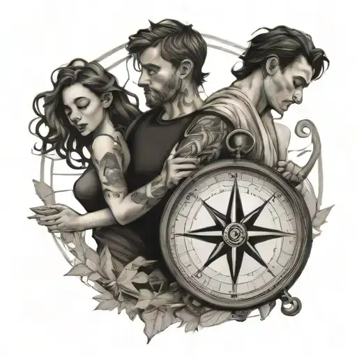 Compass Map Couple