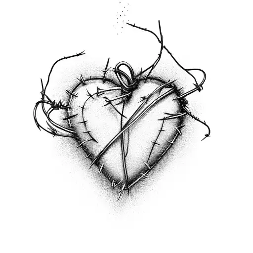 A Barbed Wire Tied Around A Broken Heart