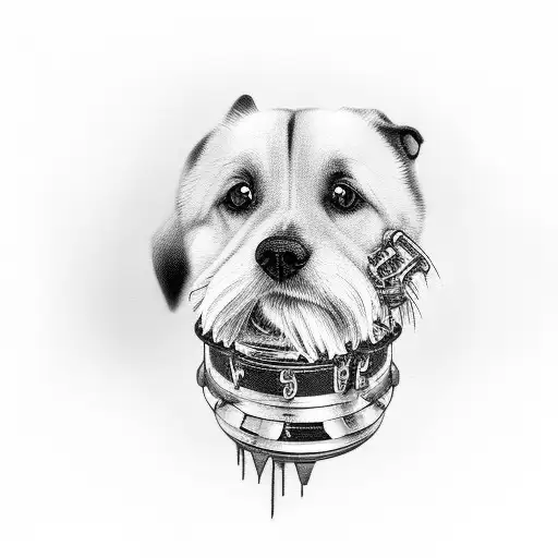 Dog With Car Parts