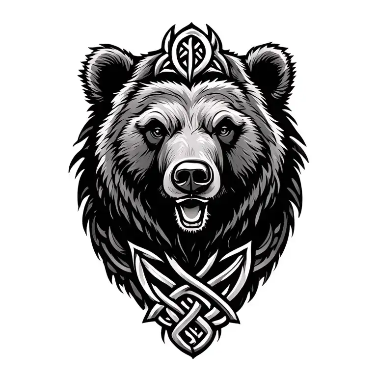 Bear Made With Celtic Trinity Knot