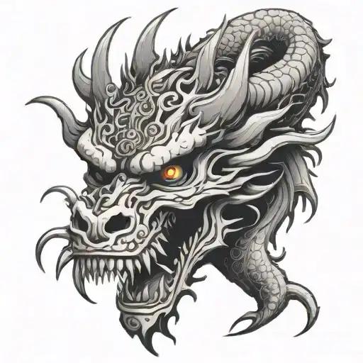 Chinese Dragon Skull