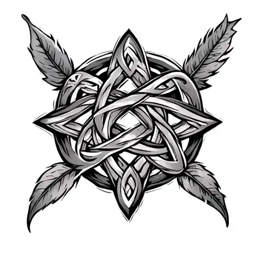 5 Element Of Nature In A Celtic Knot Intertwined