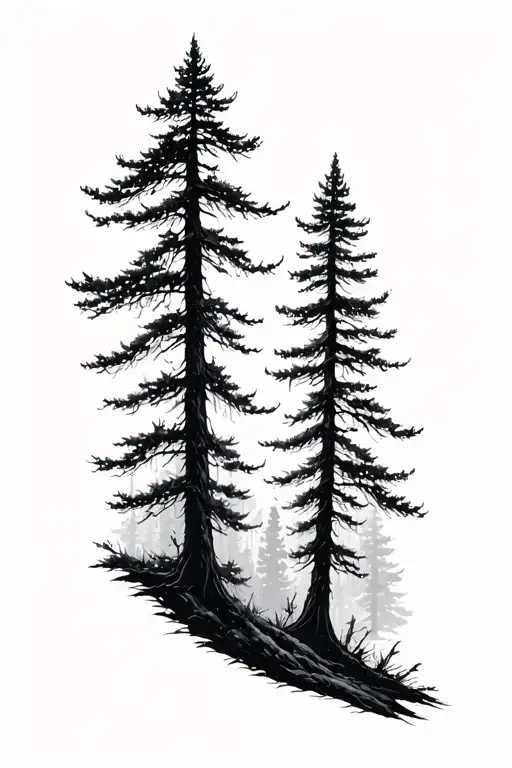 Forest In Negative Space