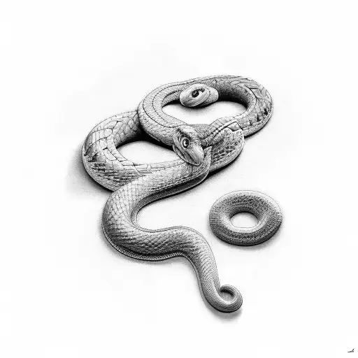 Numeral 13 With Snake Wrapped Around