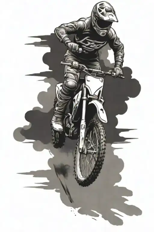 Father Son Motocross Rider Jumping