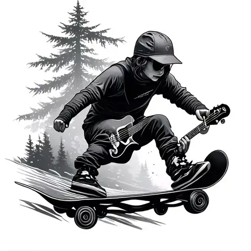 Skatboarding Music Nature