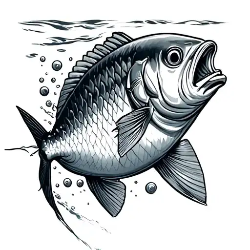 Underwater Fishing Scene