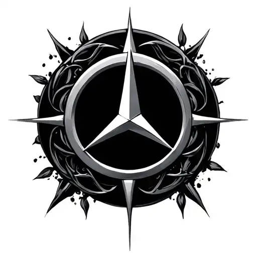 Merceded Symbol And Csk Sybol Comvined