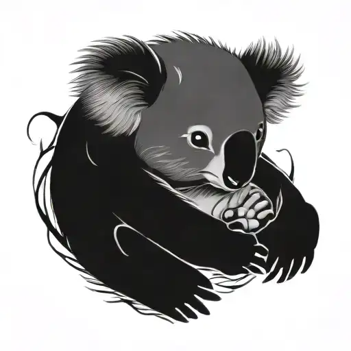 Baby Footprint Inside A Koala