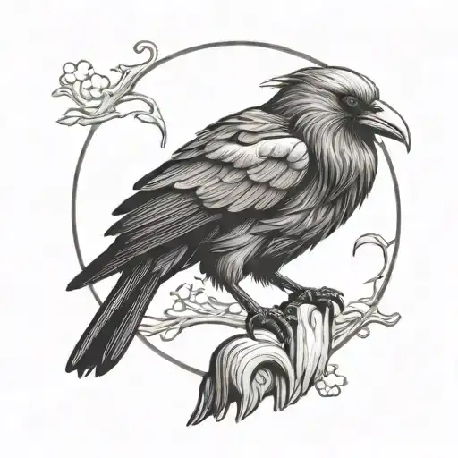 Norse Pagan Raven Sitting