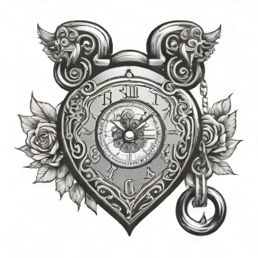 Heart Shaped Lock Time Clock