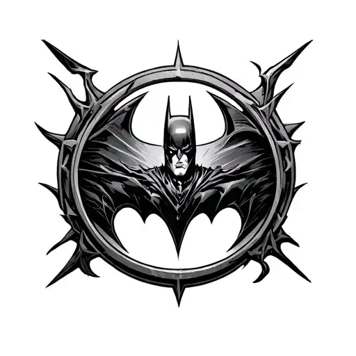 Brand Of Sacrifice Symbol Mixed With The Batman Symbol