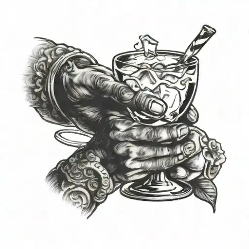 Absent Friends Toasting Drinks