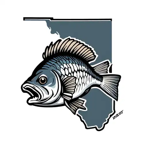 South Carolina State Logo With Crappie Fish
