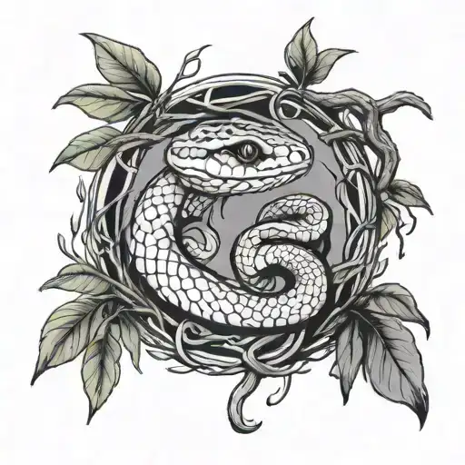 Slytherin Snake On The Chest Wrapped Around Willow Tree