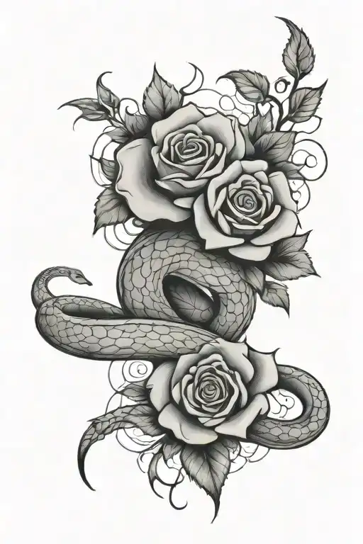 Snake And Rose Thorn