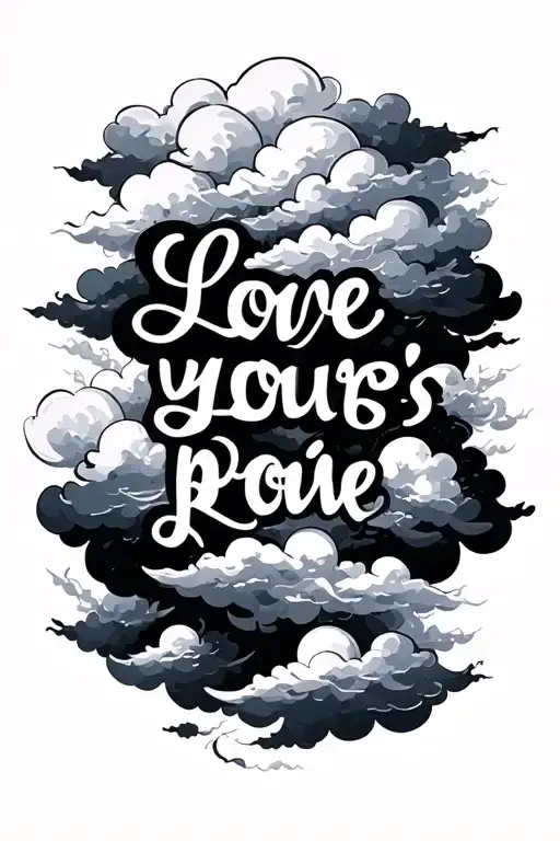 Clouds Surrounding Saying Love Yours Written