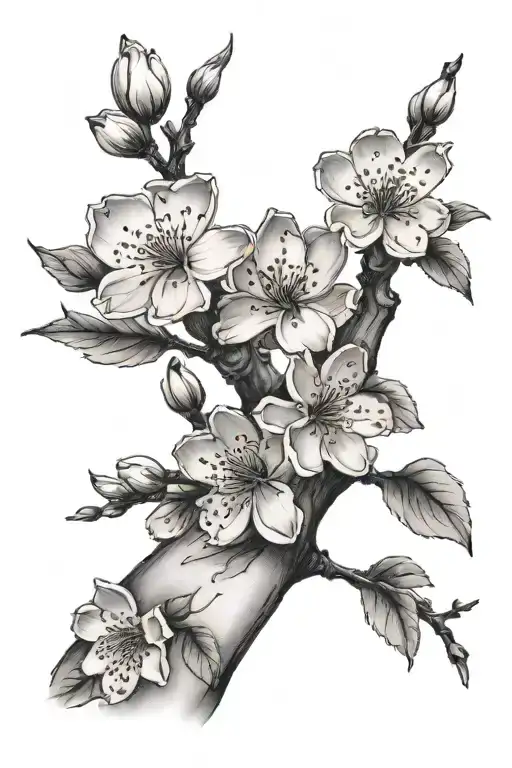 Cherry Blossom Tree Starting From The Wrist