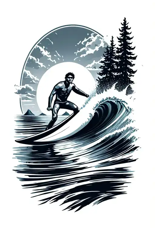 Surfing And Waves And Sun And Triangle Lake Oregon