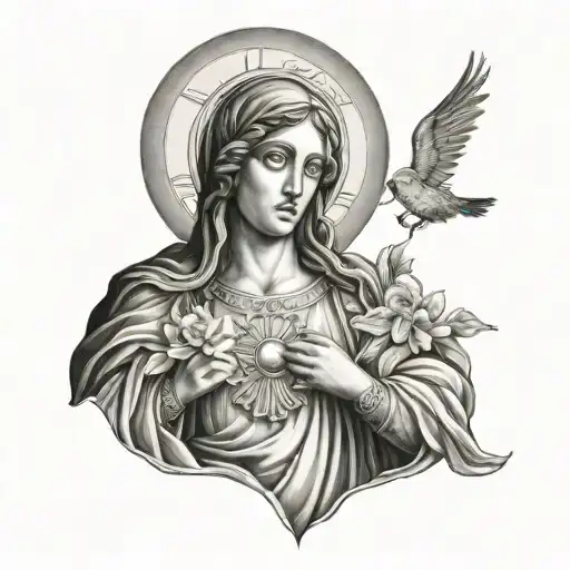 Maria Mother Of Christ Top Left Back