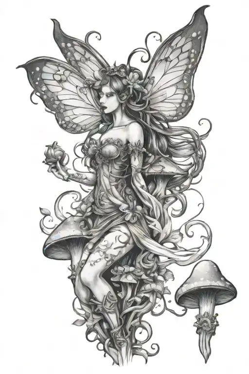Fairy And Mushroom Sleeve For Full Arm