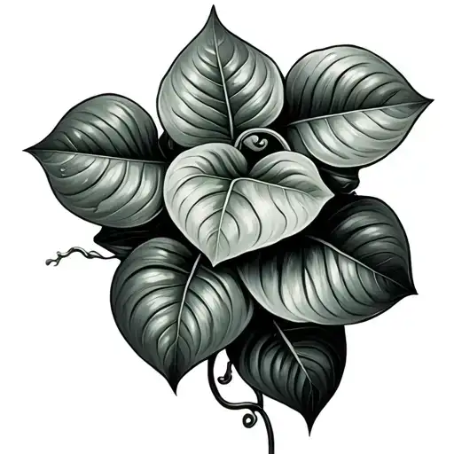 Pothos Vine Wrapped Around Ankle