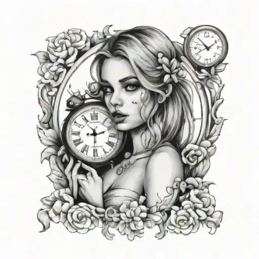 Girl With Clock