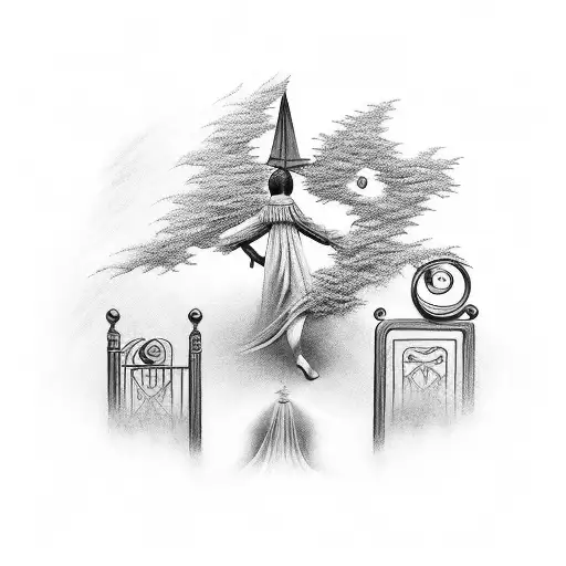 Adult And Kid Walking Up Heaven Gates