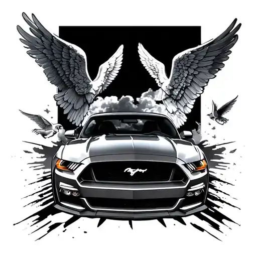 Ford Mustang With Angels Flying