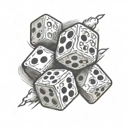 Crossed Out Dice Symbolizing The Gamble