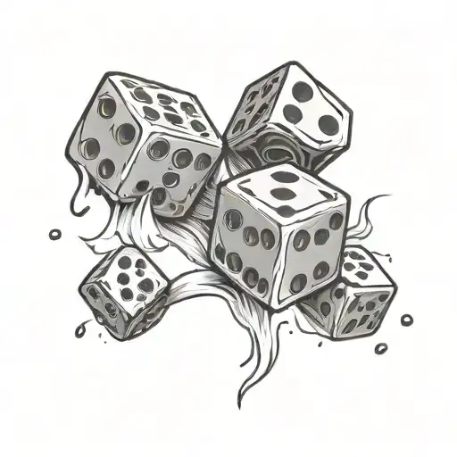 Dice Symbolizing Quitting Gamble Symbols
