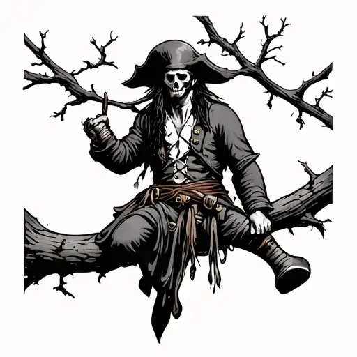 Pirate Hung From Tree Branch