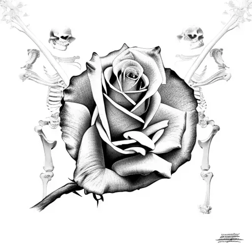 Skeletons In Love With Roses