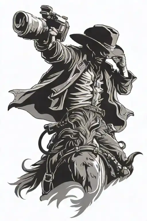Silhouette Of A Cowboy