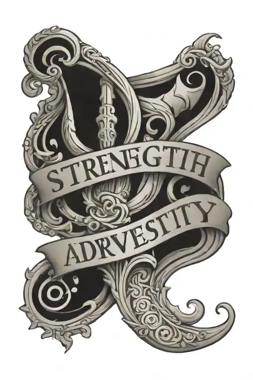 Strength In Adversity Text Scroll