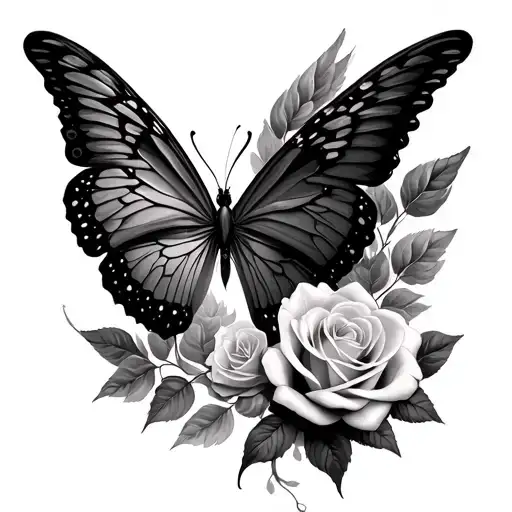 Rose Angel Wings Butterfly