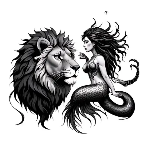 Leo And Scorpio With A Lion And Mermaid With A Surprise Twist There's