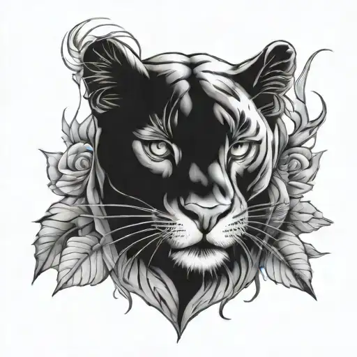 Leon And Black Panther Chest Tattoo Design