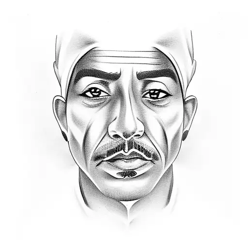 Chicano Style Portrait Of A Lawyer With Gang Banger