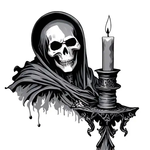 Candle With Grim Reaper