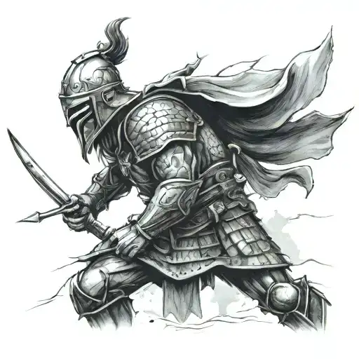 Warrior In City Of Nijmegen Netherlands