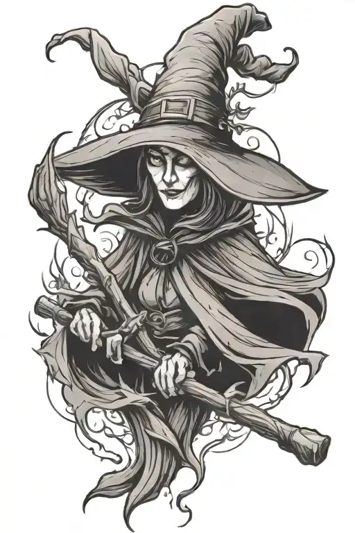 Wicked Witch Hat And Broom