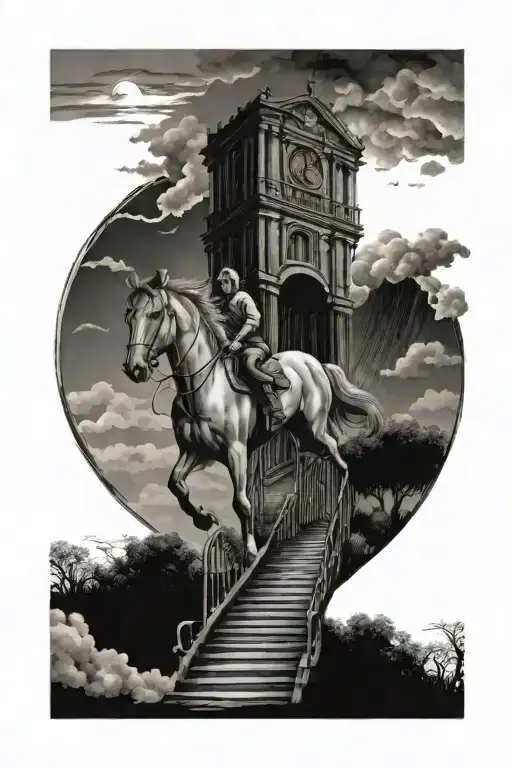 Stairway To Heaven Gates Horse Walkinh Up