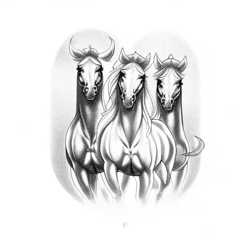 Four Horse Women Of The Apocalypse