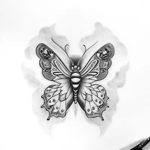 Butterfly On Male Chest