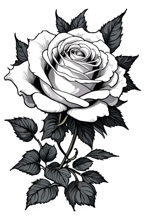 Gives White Rose Leg