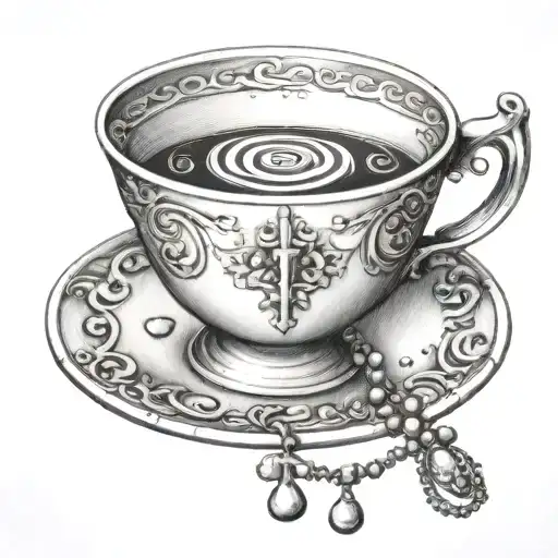 Teacup And Rosary Beads