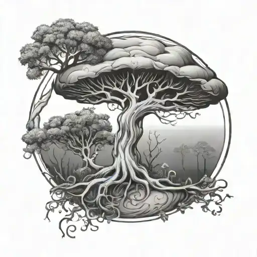 Tree Of Life Spiritual Journey Mushroom