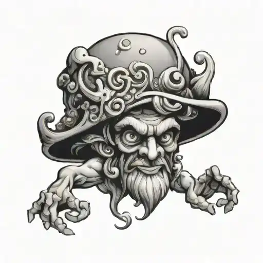 Greek God Dionysus Mushroom Cartoon Character