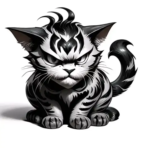Angry Cheshire Cat Sitting